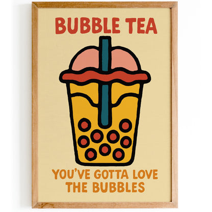Cute Bubble Tea Wall Art