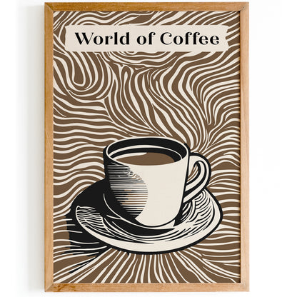 World of Coffee Kitchen Print