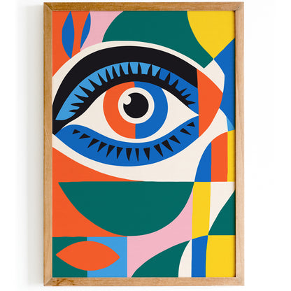 Colorful Modern Eye Art Print 2024