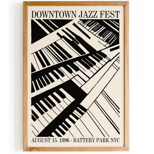 Downtown Jazz Fest 1996 Retro Poster