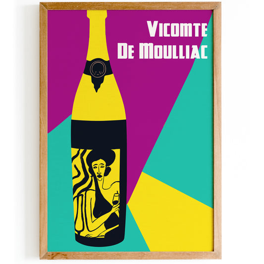 Vicomte De Moulliac Vintage Wine Poster