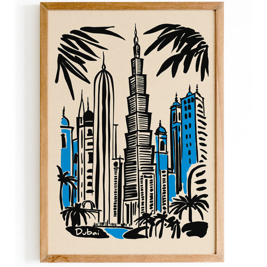 Dubai Travel Cityscape Poster