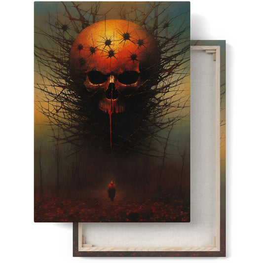 Gothic Skull Dark Fantasy Canvas Print