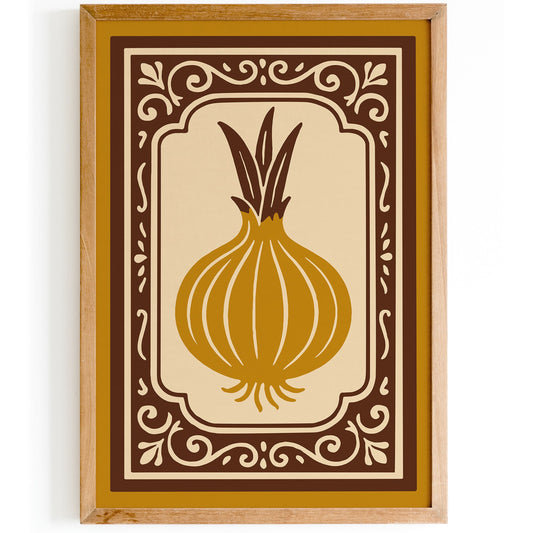 Onion Art Print - Farmhouse Wall Art for Kitchen Decor