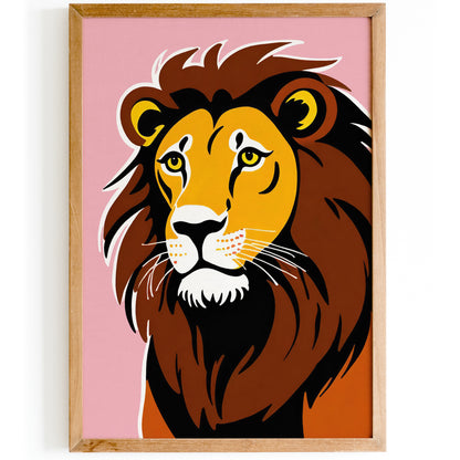 Kind Lion Cute Art Print