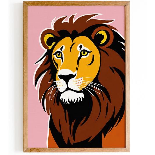 Kind Lion Cute Art Print