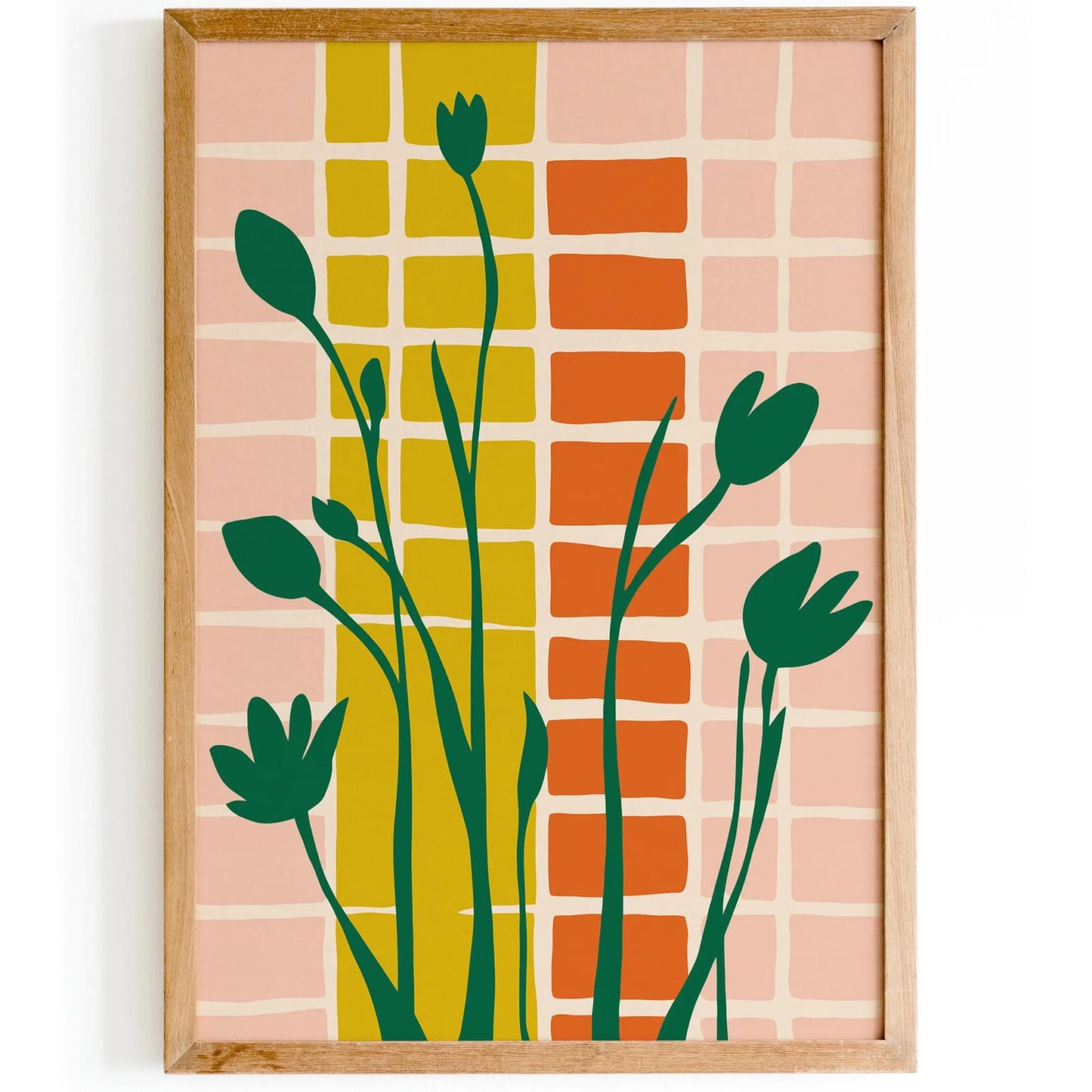 Mid Century Modern Botanical Abstract Print