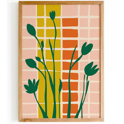 Mid Century Modern Botanical Abstract Print