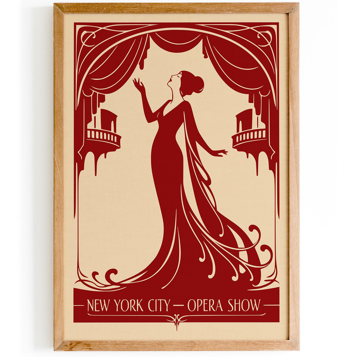 New York City Opera Vintage Music Art Poster