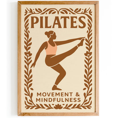 Pilates Movement and Mindfulness Poster