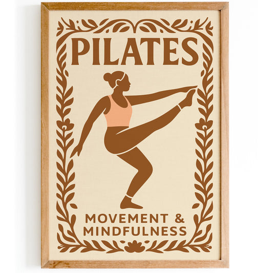 Pilates Movement and Mindfulness Poster