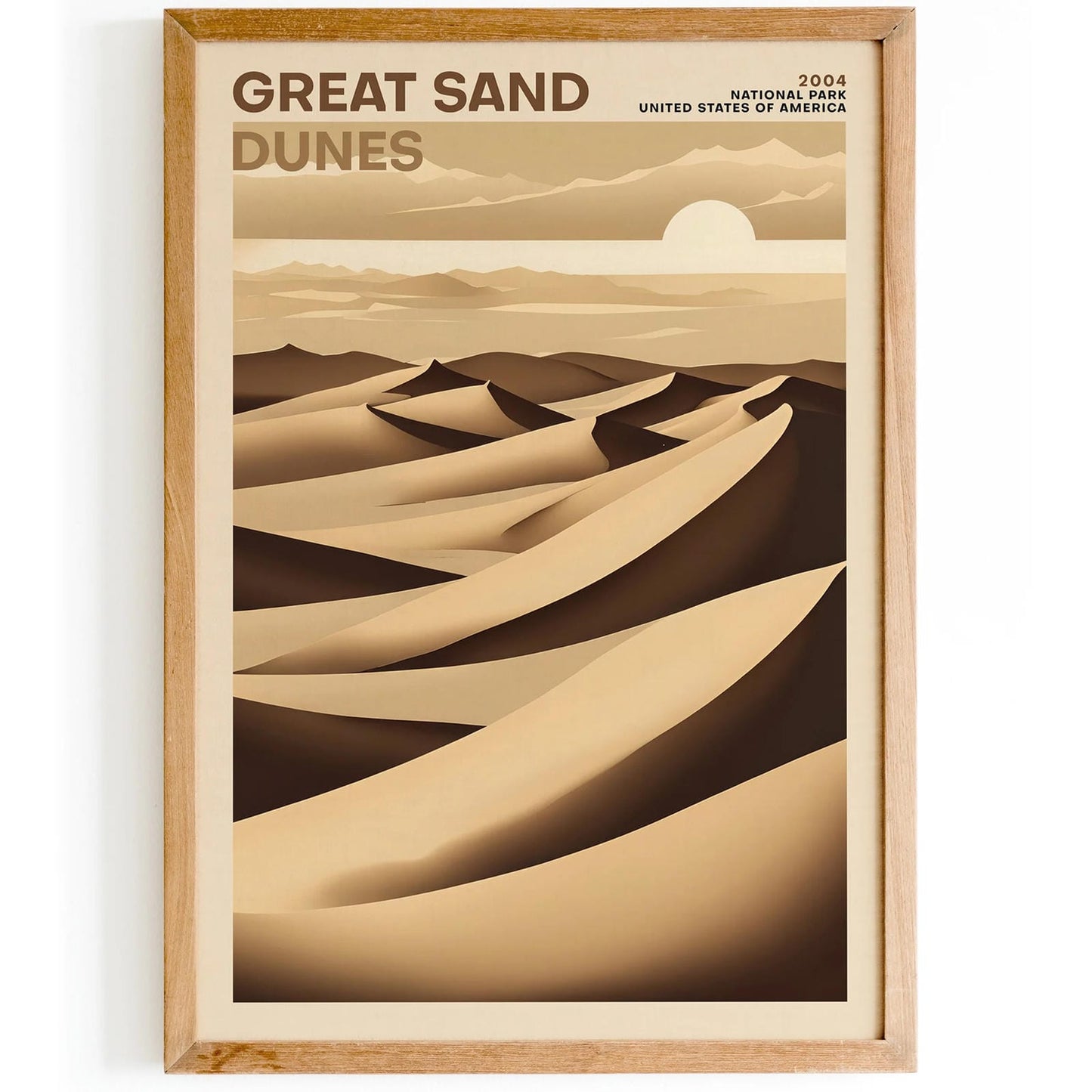 Great Sand Dunes Retro Poster