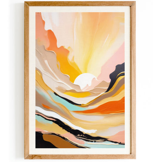 Serene Abstract Poster - Tranquil Home Aesthetics
