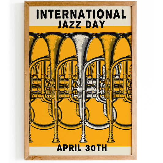 Jazz Day Yellow Music Art Print