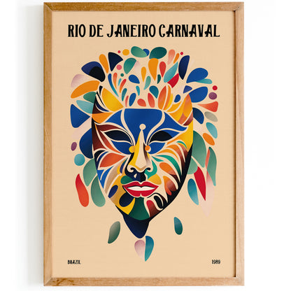 Rio De Janeiro Carnaval Brazil 1989 Poster