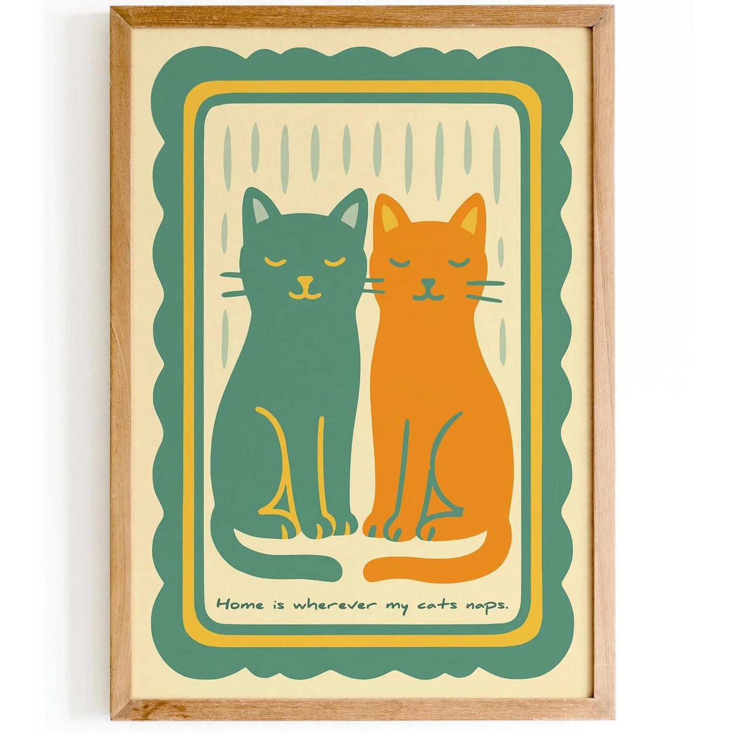 Home is Wherever My Cat Naps Poster