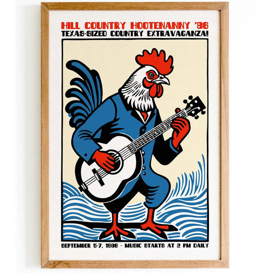 Texas Country Fest Poster 1986