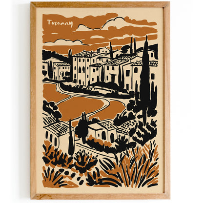 Tuscany Landscape Travel Print