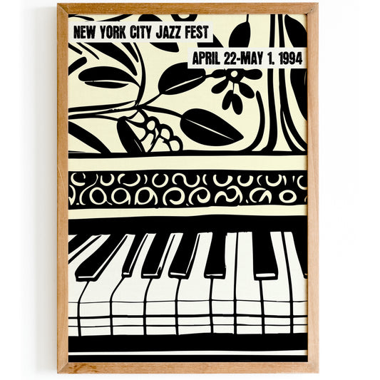 Retro Minimalist Jazz Fest Art Print