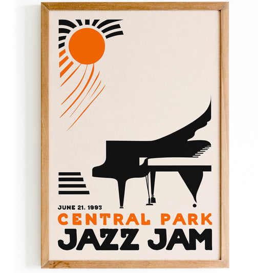 Central Park Jazz Jam Minimal Poster