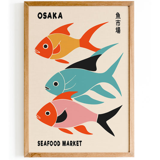 Osaka Seafood Market Poster 2025
