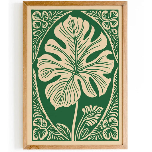 Green Thailand Nature Big Leaf Poster