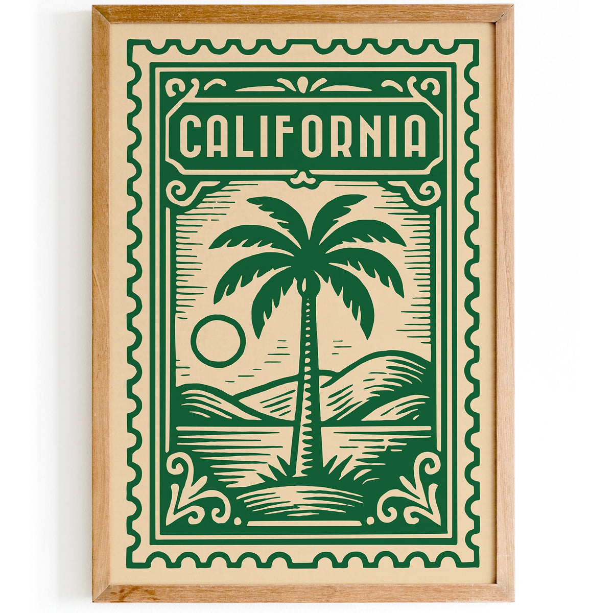 California Green Travel Poster