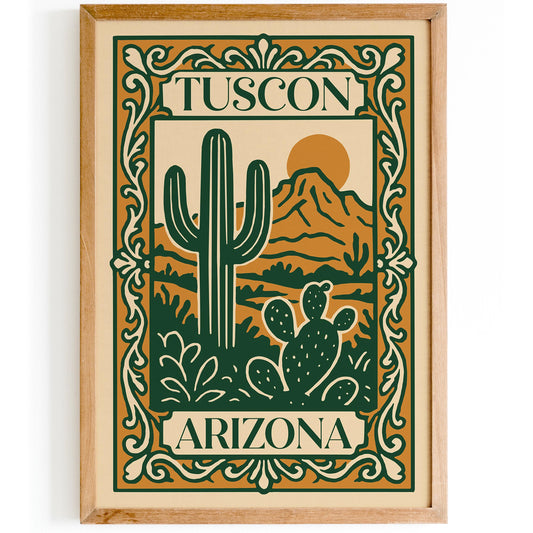 Tuscon Arizona Travel Poster 2026