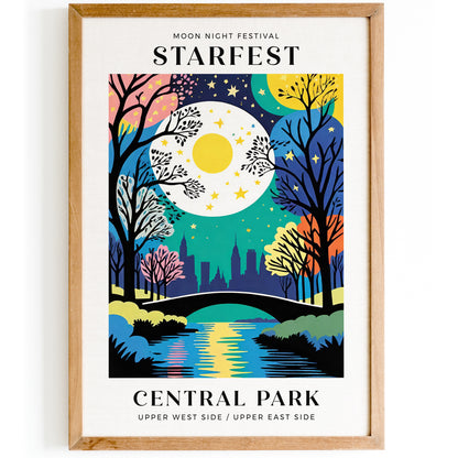 Vibrant NYC Starnight Festival Art Print