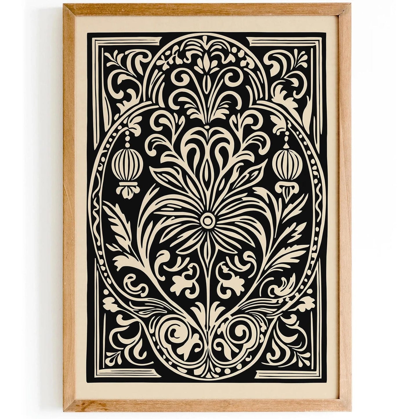 Rococo Revival Ornamental Floral Print