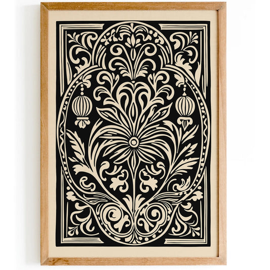 Rococo Revival Ornamental Floral Print