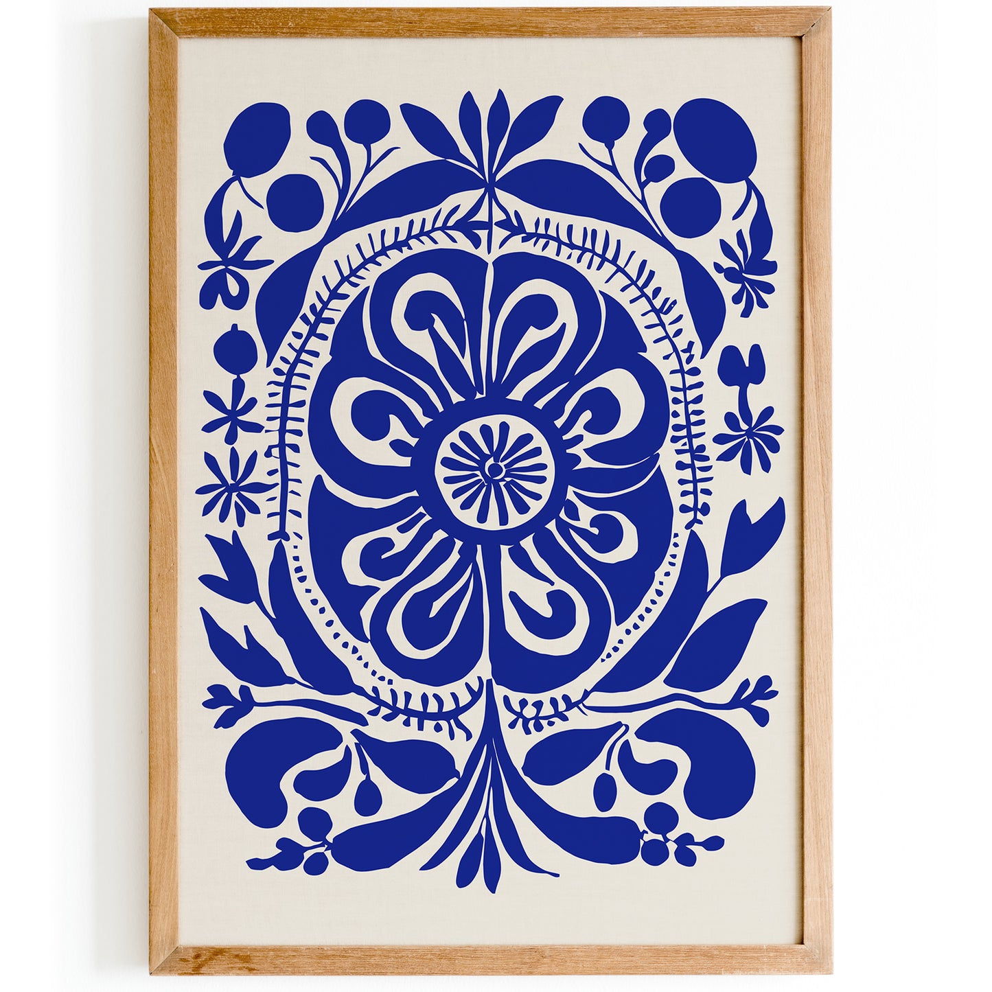 Trendy Blue Botanical Abstract Poster