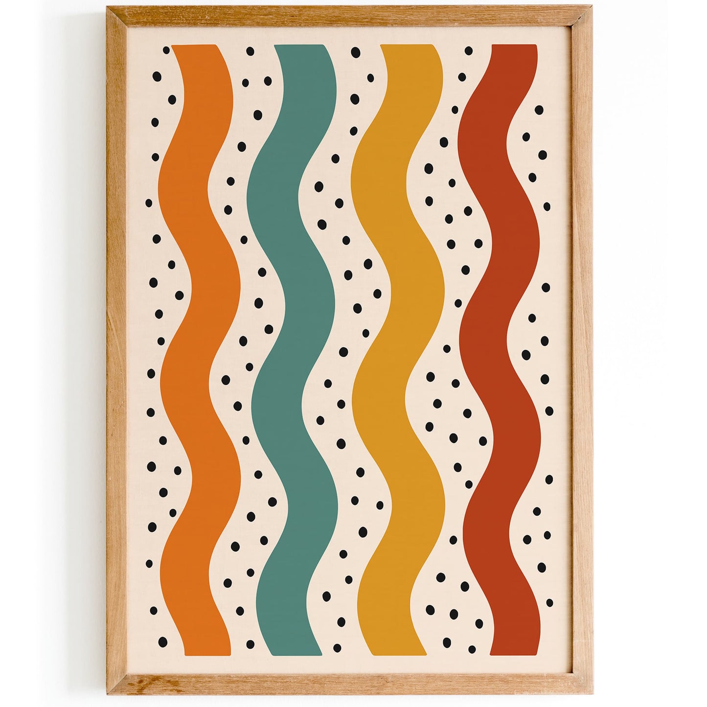 Retro Tones - Abstract Scandi Design Wall Art Print