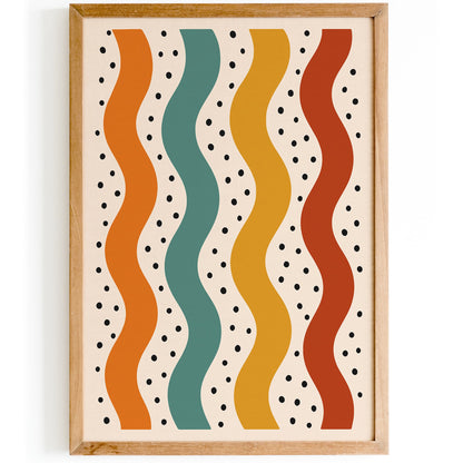 Retro Tones - Abstract Scandi Design Wall Art Print