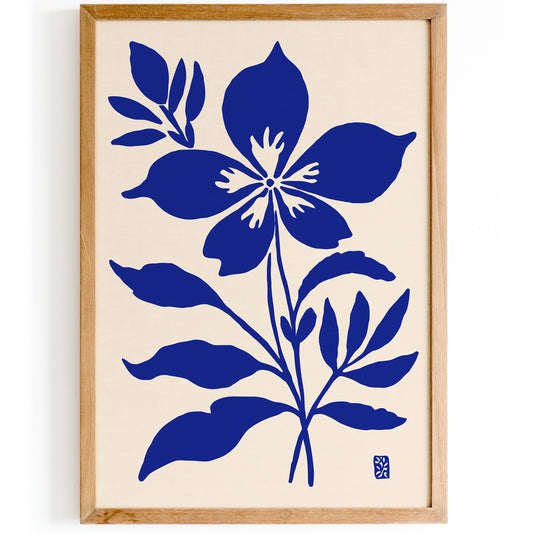 Blue Azure Flower Poster