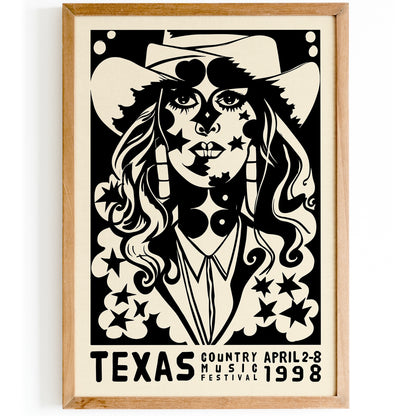 Texas Country Music Festival 1998 Poster