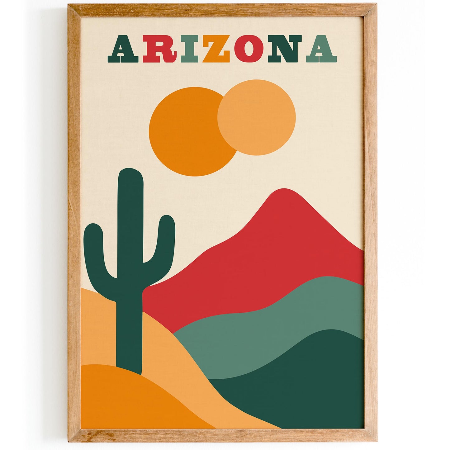 Arizona Travel Poster - Modern Wall Art - Arizona Colorful Gift Idea