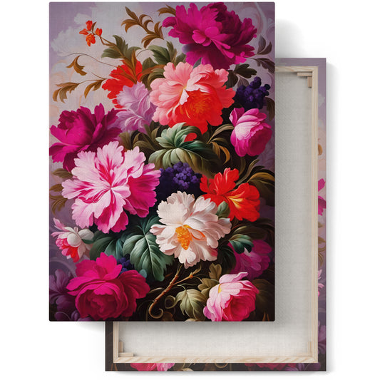 Regal Garden Charm: Baroque Canvas Art