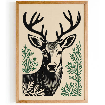 Reindeer Portrait Art Print