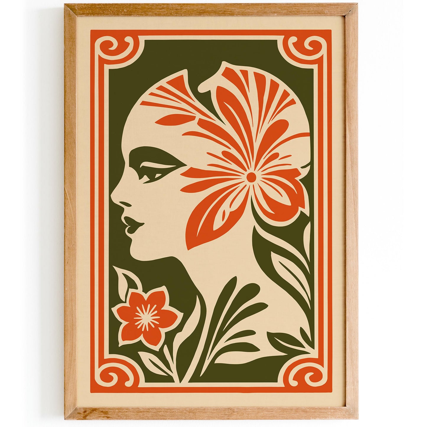 Art Deco Woman Portrait Poster