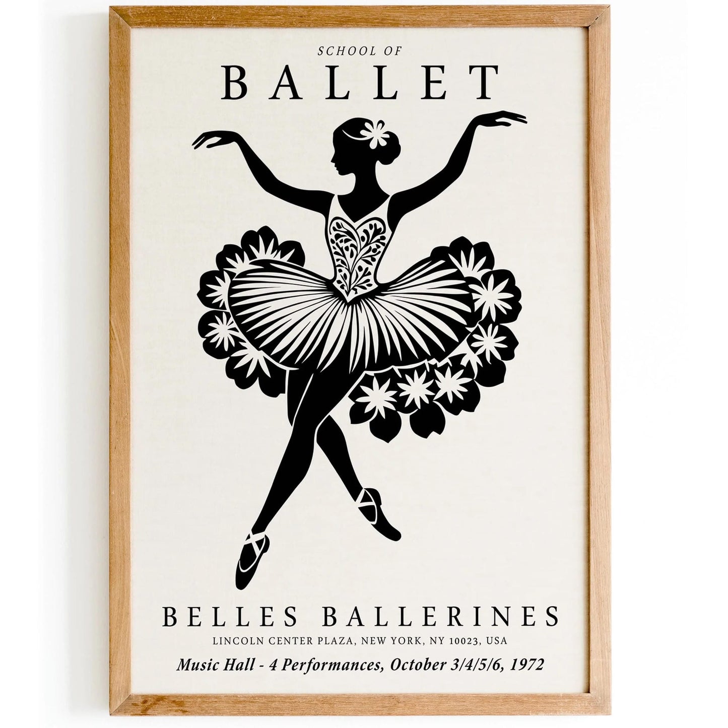 Black and White Ballet Poster