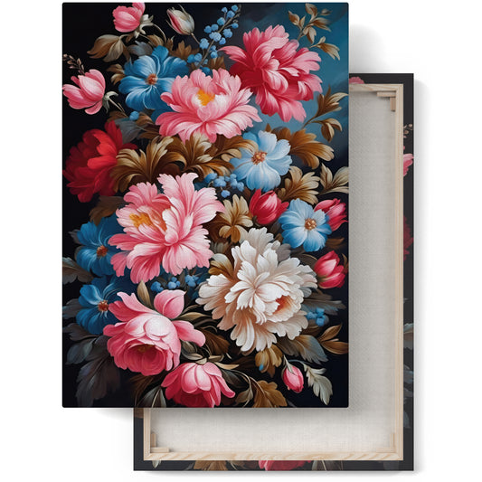 Baroque Petal Symphony Canvas Print