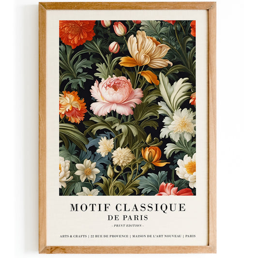 Parisian Vintage Floral Art Print