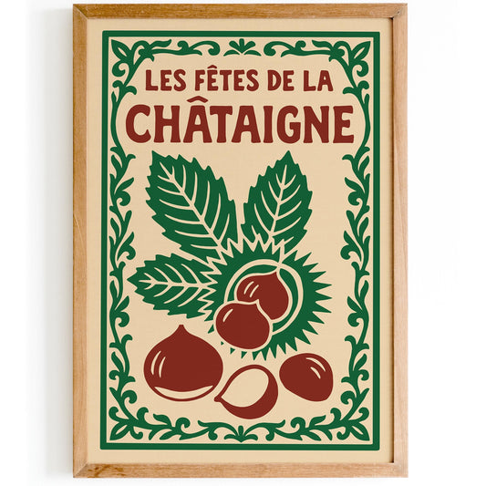 Les Fêtes de la Châtaigne Collobrières - French Festival Wall Art Print