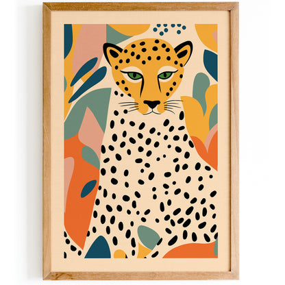 Vintage Cheetah Portrait Wall Art