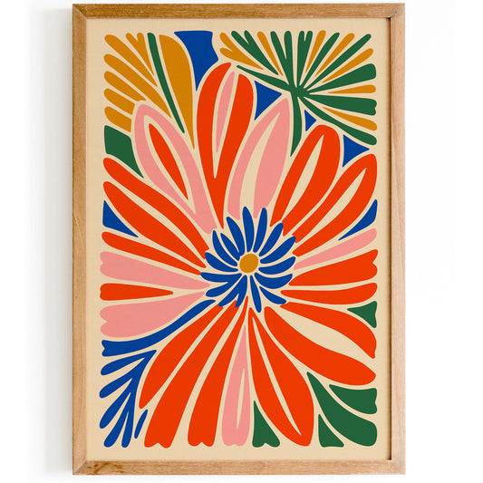Colorful Eclectic Flower Poster
