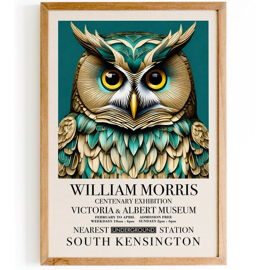 William Morris Victorian Owl Wall Art