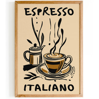 Espresso Italiano Drink Kitchen Poster
