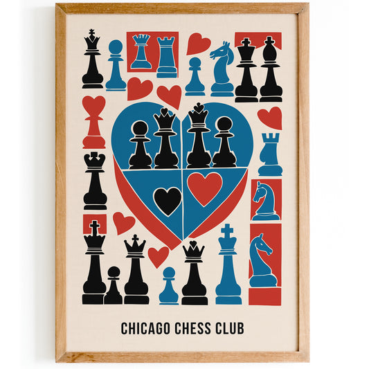 Chicago Chess Club Art Print 2025