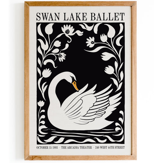 Swan Lake Ballet Poster
